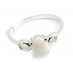 H&otilde;bes&otilde;rmus  Goddess Opal  H&otilde;bevalge (roodiumiga kaetud) - 7 mm 54 valge