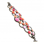 NOA [H8842] - Bracelet Cr&eacute;ateur 'Arlequin' orange rose oranž