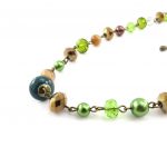 Les Tr&eacute;sors De Lily [J2005] - Collier Cr&eacute;ateur 'Min&eacute;ralia' vert roheline