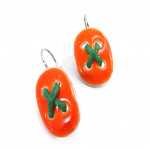 NOA [K1441] - Dormeuses Cr&eacute;ateur 'Boutons' orange vert oranž