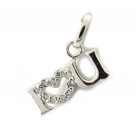 Les Tr&eacute;sors De Lily [K6491] - Pendentif Argent 'Love' I love You h&otilde;be