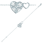 Les Tr&eacute;sors De Lily [L3841] - h&otilde;bedane k&auml;ev&otilde;ru  Love  h&otilde;bedane (roodiumiga kaetud) - 20x15 mm h&otilde;be