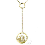 Les Tr&eacute;sors De Lily [L7232] - Collier Plaqu&eacute;-Or 'Sissi' blanc dor&eacute; - 45x13 mm kuld