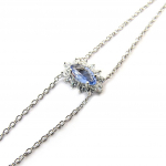 Les Tr&eacute;sors De Lily [N5400] - Bracelet Argent 'Victorina' blanc bleu tanzanite argent&eacute; (rhodi&eacute;) h&otilde;be