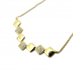 Les Tr&eacute;sors De Lily [P5039] &ndash; kullatud kaelakee 'Sissi' valgest kullast valge