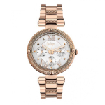 Lee Cooper [Q0717] - Montre multifonctions 'Lee Cooper' blanc nacr&eacute; ros&eacute; - 34 mm valge