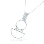 Les Tr&eacute;sors De Lily [Q4029] - h&otilde;bedane ripats 'Sissi' h&otilde;bevalge (roodiumiga kaetud) - 50x27 mm valge
