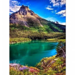 5D DIY teemanttikandid maastik juga m&auml;gi teemantmaal t&auml;ismosaiik 20X30CM