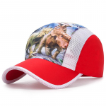 [NORTHWOOD]Dinosaurustr&uuml;kiga suvine laste kiirelt kuivav pesapallim&uuml;ts lastele poistele t&uuml;drukutele v&otilde;rgust m&uuml;ts 50-54 cm punane