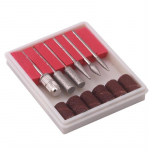 6 TK k&uuml;&uuml;nekunsti puurid ja lihvimisribad elektriline viili vahetuskomplekt punane