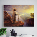 5D-teemantmaal p&auml;ikeseloojanguga &uuml;mmargune teemanttikandid mosaiikmaastik, k&auml;sitsi valmistatud kingitus 20X30CM