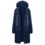 (S-5XL) &Scaron;ikk naiste &uuml;hev&auml;rviline pikkade varrukatega vabaaja kapuutsiga kampsun mantel, lukuga v&auml;lisr&otilde;ivad XXXXXL