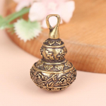 Brass Gourd Lucky auto v&otilde;tmehoidja ripatsid Pill Box ravimikarp, konteiner pudel 3.9*2.1cm vask