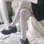 3 suurust Naiste sokid Seksikad Must Valge Velvet Pikad Sokid T&uuml;drukutele K&otilde;rged P&otilde;lvikud Mood Kawaii Cosplay Sukad 52cm