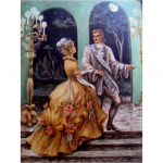 5D DIY Teemantmaaling Printsi ja printsessi ristpistete komplekt Mosaiik Teemanttikandid Roos T&auml;is&uuml;mmargune/ruudukujuline puur Kodukaunistus Round 20x30cm