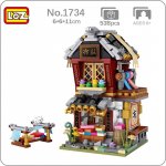 LOZ 1734 City Street Chinatown riidest kardinate pood, arhitektuur, 3D miniplokid, klotsid, ehitusm&auml;nguasi lastele, kingitus, karbita