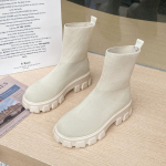 Naiste saapad Slip On Western poolsaapad Platvorm Kootud Naiste S&uuml;gissokid Naiste saapad Mood Naiste papud 35 beež