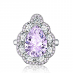 SACE GEMS Klassikaline vasesulamist tsirkoonist s&otilde;rmus Naiste ehted Pulmalubaduse peokingitus Open kollane