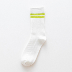 Unisex meeste naiste sokid vabaaja mood Triibulised kvaliteetsed puuvillased sokid naiste pehmed hingavad Harajuku t&auml;navar&otilde;ivad valged sokid