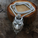 Vintage Viking meeste 316L roostevabast terasest hundipea ripats Punk meeste loomade amulett kaelakee piraat ehteid kingitus Pendant & Steel Chain