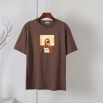 Hirsionsani korea graafilised T-s&auml;rgid Naiste suvised vabakaelalised l&uuml;hikeste varrukatega s&auml;rgid Naiste vintage tr&uuml;kitud 100% puuvillased topid M valge