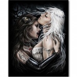 5D Teemantmaal Kolju Vampiir t&auml;is Teemantmosaiik Ristpistes Pilt Seinakaunistus Full Round 20x25CM