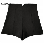 Uued elastsed A-kujulised laia s&auml;&auml;rega l&uuml;hikesed p&uuml;ksid naiste k&otilde;rge v&ouml;&ouml;kohaga vabaaja p&uuml;ksid Slim Fit ja kandke v&auml;ljas kuumi p&uuml;kse S