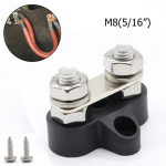 Dauli klemmiploki naast topelt M8 DC 48 V siini toiteklemmplokk, positiivne negatiivne fikseeritud juhtmestiku poldid veoauto haagissuvila paadi jaoks M8 must