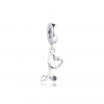 Fit Europe k&auml;ev&otilde;ru Femme 925 Sterling H&otilde;be Stetoskoop S&uuml;dame Rippuvad Amuletid Helmed Ehete Valmistamiseks Berloques
