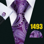 Barry.Wang meeste lipsud kootud siidist lillelised/paisley lipsud tasku kandilised mansetin&ouml;&ouml;bid pidulik pulm N-1493