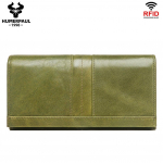 Br&auml;ndi ehtsast nahast naiste rahakott nahast RFID suure mahutavusega mitme kaardi pesaga pikk sidurikott disainer rahakott mobiiltelefoni kott roheline