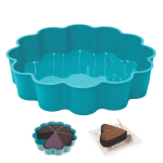 Les Tr&eacute;sors De Lily [A1758] - T&uuml;rkiissinine 'Part de Coeur' silikoonvorm - 24x5 cm sinine