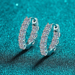 1,8 ct D v&auml;rvi Moissanite Hoop k&otilde;rvar&otilde;ngas 925 Sterling h&otilde;betatud 18k kullaga k&otilde;rvar&otilde;ngad naiste peole pulmaehted