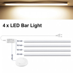 LED kapialune valgus l&auml;bistava puidust k&auml;sitsi skaneerimise liikumisanduriga h&auml;mardatav nutipuutel&uuml;liti K&ouml;&ouml;k Vannituba Baar &ouml;&ouml;lamp 30cm