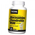 Gl&uuml;koosamiin kondroitiin MSM, gl&uuml;koosamiin + kondroitiin + MSM, Jarrow Formulas 120 korki (03345001) 120caps