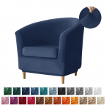 Split Velvet Club vannitugitoolid Tooli katted Stretch &uuml;hev&auml;rviline diivan Slipcover Diivani diivani kate baarileti jaoks koos istmekattega