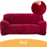 Sametine diivanikate elutoa jaoks padjakate Paks veniv pl&uuml;&uuml;s, tahke pehme diivanikatted, elastne sektsioonku&scaron;eti kate 4-seat 235-300cm