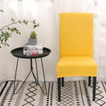 Spandex istme tooli kate Eemaldatav m&auml;&auml;rdumisevastane k&ouml;&ouml;gikate banketi pulma&otilde;htus&ouml;&ouml;gi jaoks restorani Housse De Chaise 1 tk Universal Size kollane