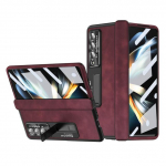 Samsung Z Fold 4 Vintage Matte Feeling Full Body &uuml;mbris Samsung Galaxy Z Fold 4 Fold4 5g S Pen karastatud klaasist kile jaoks for Samsung Z Fold 4 punane