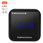Tuya WIFI intelligentne valgusdetektori temperatuuri- ja niiskusandur koos LED-ekraani tugirakendusega WiFi must