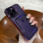 Plaat l&auml;bipaistev kaardihoidja telefoni&uuml;mbris iPhone 14 13 11 12 Pro Max Plus objektiivi kaitse p&otilde;rutuskindel silikoonist rahakoti kate For iPhone 12