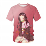 Suvemood Anime Deemonitapja Kochou Shinobu 3D T-s&auml;rk Laste vabaaja T-s&auml;rk Poiss T&uuml;druk Unisex Riided Suured T-s&auml;rk Topid 140(9T-10T)