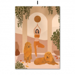 Tropical Girl Book Flower Cheetah Boho P&otilde;hjamaade plakatid ja tr&uuml;kised Seinakunst l&otilde;uendimaal Seinapildid elutoa sisekujunduseks Ilma raamita 21*30cm