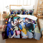 3D voodipesukomplektid &Uuml;heosaline Luffy tekikott koos padjap&uuml;&uuml;riga, kaheinimesevoodi, t&auml;issuuruses suur voodipesu AU single 140x210