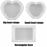 DIY Heart Resin Silikoonvorm Fotoraam Kristall Epoksiidvaigust Vormid Raamatuhoidjad Korraldage Silikoonvormid Kontori kodukaunistus