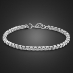 Meeste 925 Sterling h&otilde;be 4 mm 7&ndash;9 tolli karbikett k&auml;ev&otilde;ru ja k&auml;ev&otilde;ru naistele 100 % t&auml;ish&otilde;bedast moe-poistele v&otilde;luv ehe kingitus 16cm