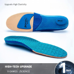 NO.8 1Pair Sport Silikoonist sisetallad jalan&otilde;udele K&otilde;rge elastne p&otilde;rutusi neelav sisetald jalav&otilde;lvi toetavatele ortopeedilistele meestele naiste kingadele 35-36 sinine