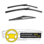 3 TK Nissan Qashqai J10 2006-2013 24 15 12 eesmised tagumised klaasipuhastid esiklaasi esiklaasi aknal&otilde;ikuri tarvikud2008 2009 2010 2011 2012 2013 Left Hand