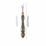 1 tk Vintage tsingisulamist &otilde;mbluse ripper roostevabast terasest k&auml;epidemega k&auml;sit&ouml;&ouml; keermel&otilde;ikur vana h&otilde;bedane v&auml;rv