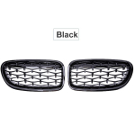 Auto esip&otilde;rkeraua Sport Racing Grillv&otilde;red BMW 5-seeria F10 F11 F18 520i 523i 528i 520d 530d 10-16 teemantneeru jaoks must